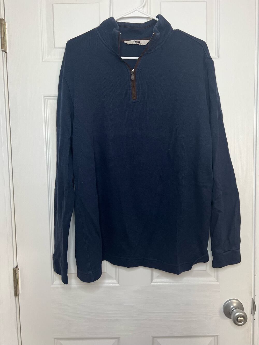 Joseph Abboud Navy Blue Mens 1/4 Zip Sweater Size XLT